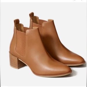Everlane Chelsea Brown Heeled Bootie